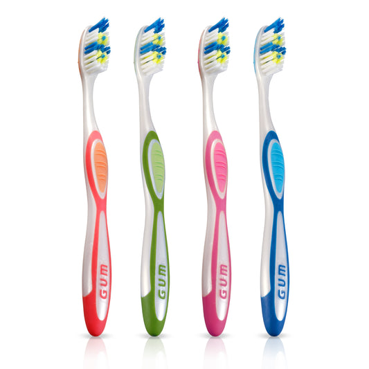 394 : Brosse à dents GUM® TOOTH &amp; TONGUE - Souple, pleine, douzaine