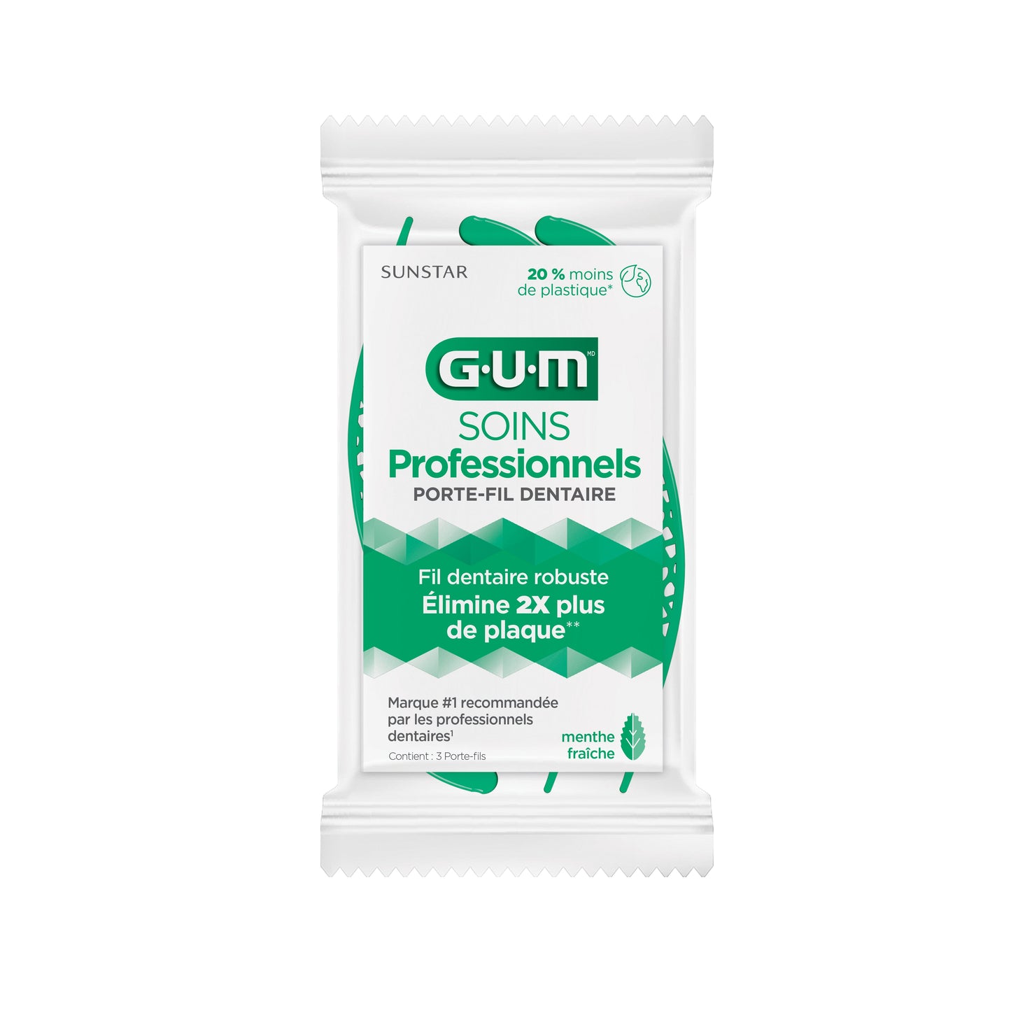 891 : Fil dentaire professionnel CLEAN FLOSSERS MENTHE (48 paquets de 3) 