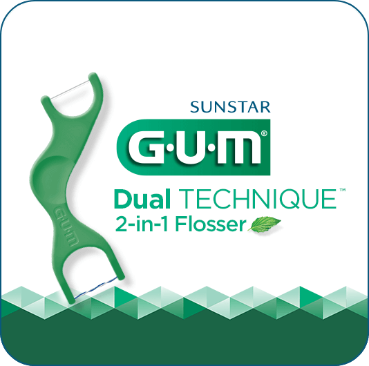 GUM Dual Technique 2-in-1 Flosser